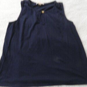 Michael Kors Navy Blue Keyhole Top XL